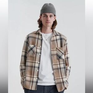 Wax London Whiting Shirt Jacket in Beige